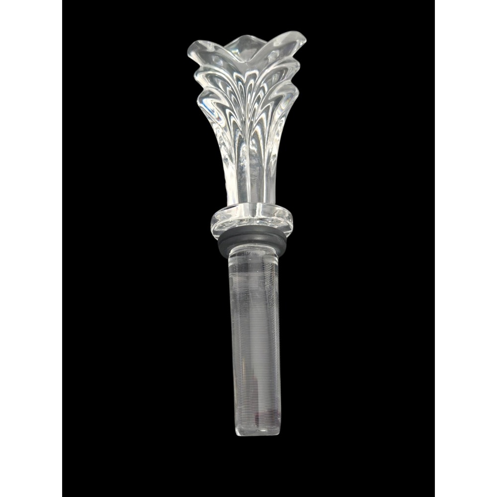 Unbranded Wine Bottle Stopper Clear Art Deco Style Crystal Glass Fan Shape
